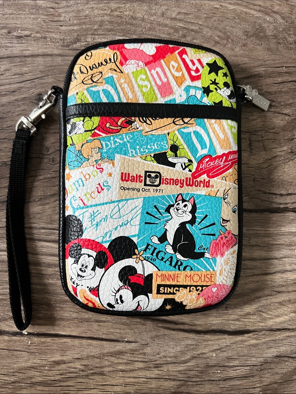 Disney Multicolor Phone Pouch Wristlet